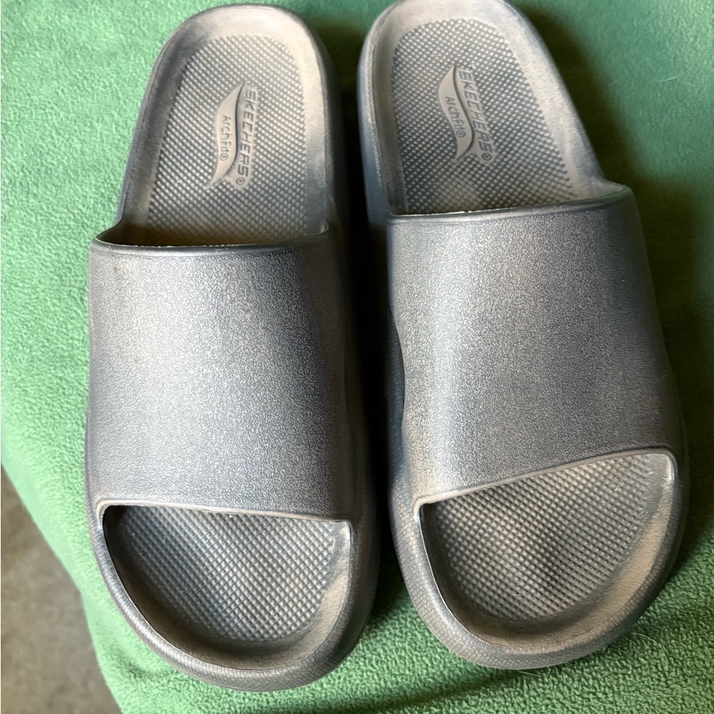 Skechers Khaki Slide Sandals